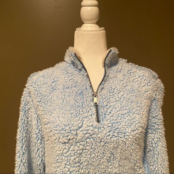 Properly Tiede Pintail Sherpa Pullover Baby Blue Size X Small - Picture 3 of 10